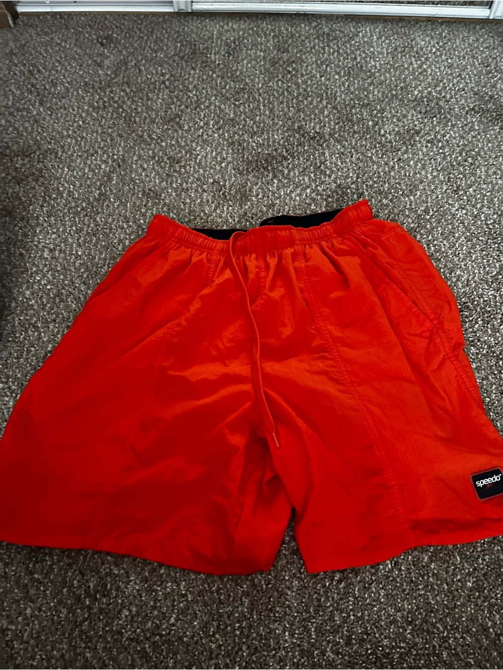 Speedo Men's Orange Quick-Dry Swim Shorts